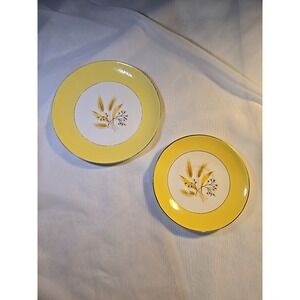 Vintage ~Century Service ~ Autumn Gold ~Set Of 2~ 6inch And 7inch Plates~ USA
